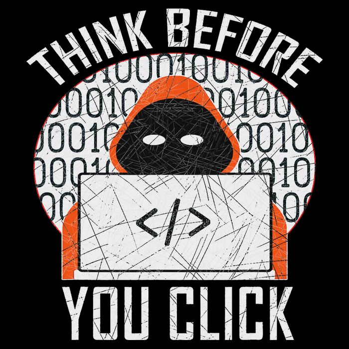 Cybersecurity Gift Think Before You Click Poster