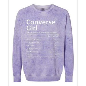 CONVERSE GIRL TX TEXAS Funny City Home Roots USA Gift Colorblast Crewneck Sweatshirt