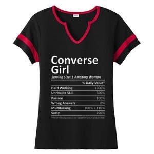 CONVERSE GIRL TX TEXAS Funny City Home Roots USA Gift Ladies Halftime Notch Neck Tee