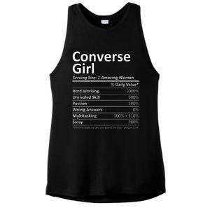 CONVERSE GIRL TX TEXAS Funny City Home Roots USA Gift Ladies PosiCharge Tri-Blend Wicking Tank