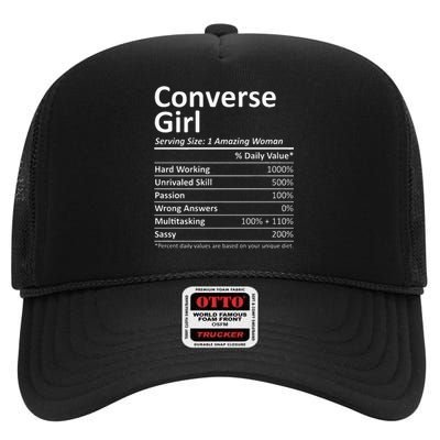 CONVERSE GIRL TX TEXAS Funny City Home Roots USA Gift High Crown Mesh Back Trucker Hat