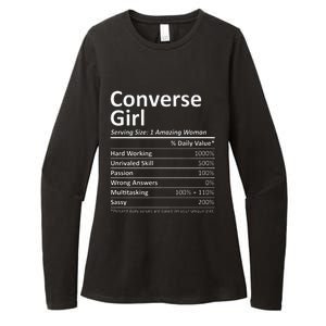 CONVERSE GIRL TX TEXAS Funny City Home Roots USA Gift Womens CVC Long Sleeve Shirt