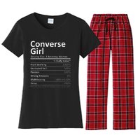 CONVERSE GIRL TX TEXAS Funny City Home Roots USA Gift Women's Flannel Pajama Set