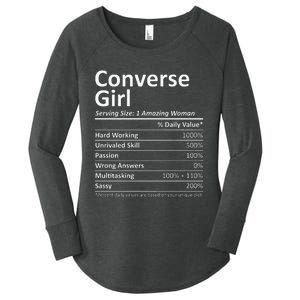 CONVERSE GIRL TX TEXAS Funny City Home Roots USA Gift Women's Perfect Tri Tunic Long Sleeve Shirt