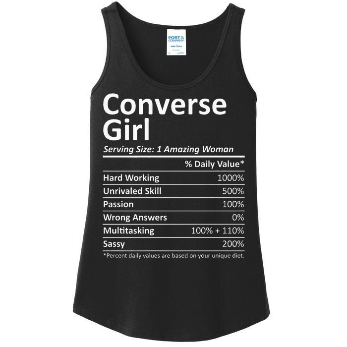 CONVERSE GIRL TX TEXAS Funny City Home Roots USA Gift Ladies Essential Tank