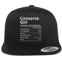 CONVERSE GIRL TX TEXAS Funny City Home Roots USA Gift Flat Bill Trucker Hat