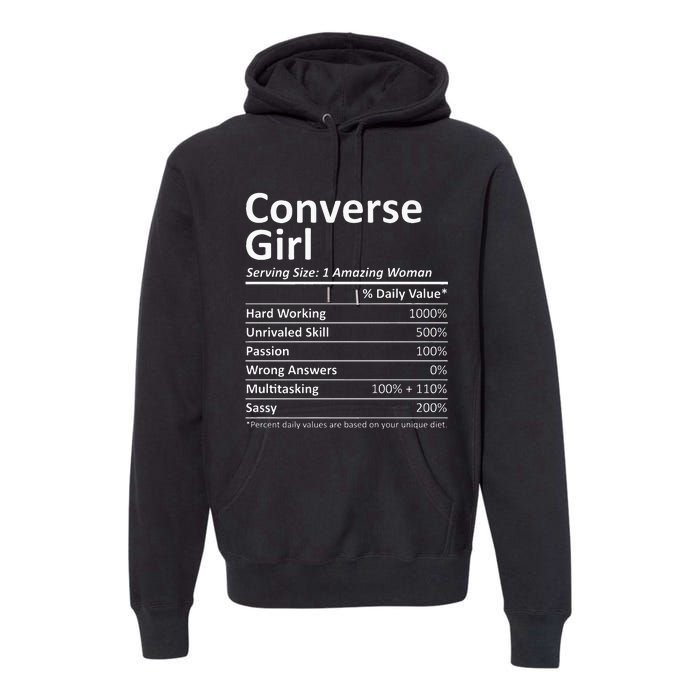 CONVERSE GIRL TX TEXAS Funny City Home Roots USA Gift Premium Hoodie