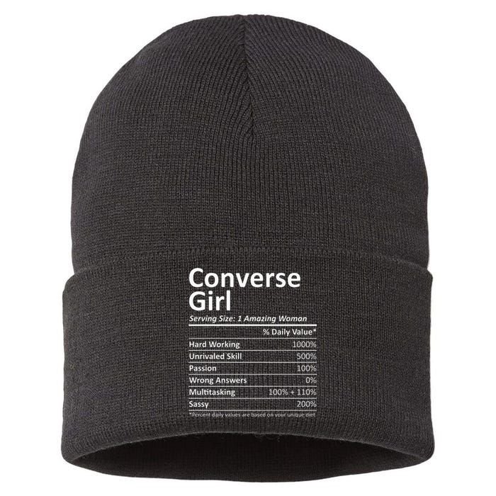 CONVERSE GIRL TX TEXAS Funny City Home Roots USA Gift Sustainable Knit Beanie