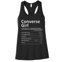 CONVERSE GIRL TX TEXAS Funny City Home Roots USA Gift Women's Racerback Tank