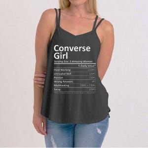 CONVERSE GIRL TX TEXAS Funny City Home Roots USA Gift Women's Strappy Tank