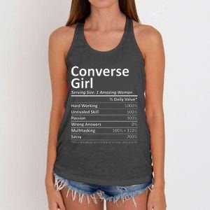 CONVERSE GIRL TX TEXAS Funny City Home Roots USA Gift Women's Knotted Racerback Tank