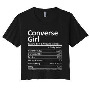 CONVERSE GIRL TX TEXAS Funny City Home Roots USA Gift Women's Crop Top Tee