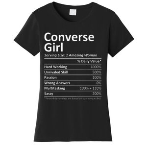 CONVERSE GIRL TX TEXAS Funny City Home Roots USA Gift Women's T-Shirt