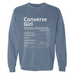 CONVERSE GIRL TX TEXAS Funny City Home Roots USA Gift Garment-Dyed Sweatshirt