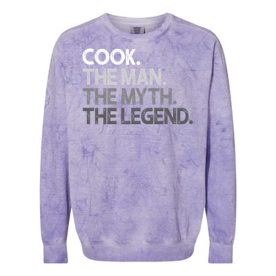 Cook Gift The Myth Legend Gift Colorblast Crewneck Sweatshirt