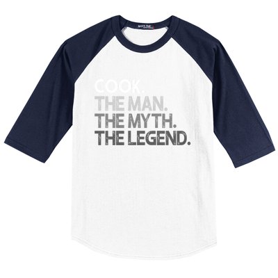 Cook Gift The Myth Legend Gift Baseball Sleeve Shirt