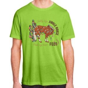 Christmas Giddy Up Jingle Horse Pick Up Your Feet For Love Adult ChromaSoft Performance T-Shirt