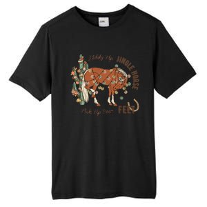 Christmas Giddy Up Jingle Horse Pick Up Your Feet For Love Tall Fusion ChromaSoft Performance T-Shirt