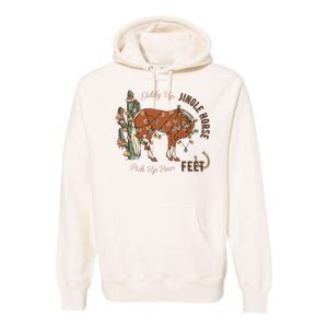 Christmas Giddy Up Jingle Horse Pick Up Your Feet For Love Premium Hoodie