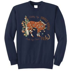 Christmas Giddy Up Jingle Horse Pick Up Your Feet For Love Tall Sweatshirt