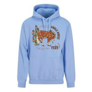 Christmas Giddy Up Jingle Horse Pick Up Your Feet For Love Unisex Surf Hoodie