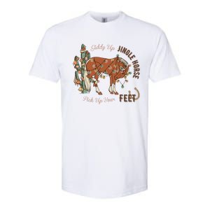 Christmas Giddy Up Jingle Horse Pick Up Your Feet For Love Softstyle CVC T-Shirt