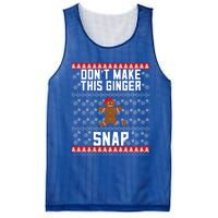 Christmas Gingerbread Ugly DonT Make This Ginger Snap Gift Mesh Reversible Basketball Jersey Tank