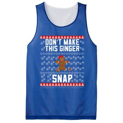 Christmas Gingerbread Ugly DonT Make This Ginger Snap Gift Mesh Reversible Basketball Jersey Tank