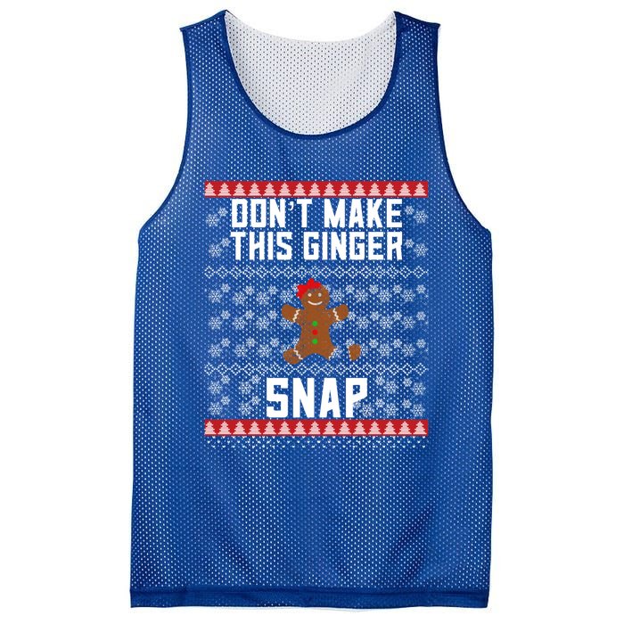 Christmas Gingerbread Ugly DonT Make This Ginger Snap Gift Mesh Reversible Basketball Jersey Tank