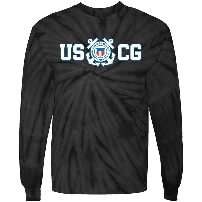 Coast Guard USCG Tie-Dye Long Sleeve Shirt