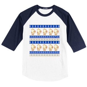 Circle Game Ugly Christmas Baseball Sleeve Shirt