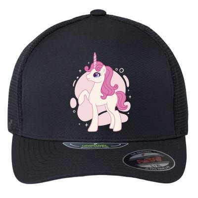 Cute Girly Unicorn Flexfit Unipanel Trucker Cap