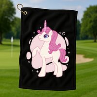 Cute Girly Unicorn Golf Towel