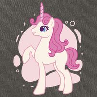 Cute Girly Unicorn Cotton Canvas Backpack