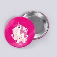 Cute Girly Unicorn Button
