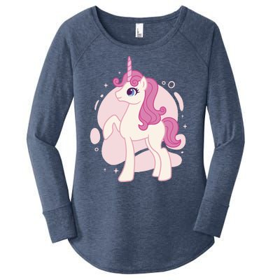 Cute Girly Unicorn Women's Perfect Tri Tunic Long Sleeve Shirt