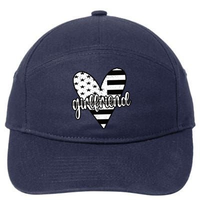 Corrections Girlfriend Us Flag Heart Correctional Officer Great Gift 7-Panel Snapback Hat