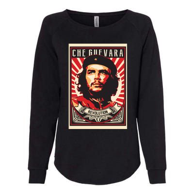 Che Guevara Viva La Revolucion Womens California Wash Sweatshirt