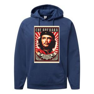 Che Guevara Viva La Revolucion Performance Fleece Hoodie