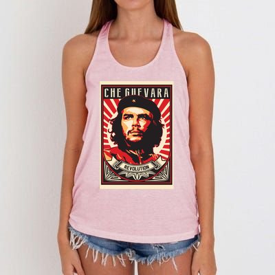 Che Guevara Viva La Revolucion Women's Knotted Racerback Tank