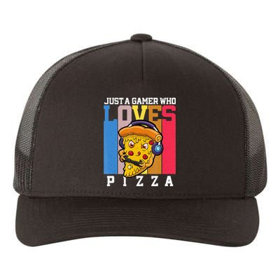 Cool Gaming Video Games And Pizza Lover Yupoong Adult 5-Panel Trucker Hat