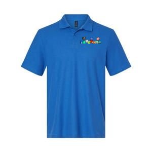 Cute Geometry Video Game  Funny Graphic Birthday Gifts Softstyle Adult Sport Polo