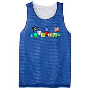 Cute Geometry Video Game  Funny Graphic Birthday Gifts Mesh Reversible Basketball Jersey Tank