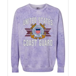 Coast Guard Veteran 4 Colorblast Crewneck Sweatshirt