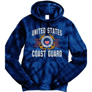 Coast Guard Veteran 4 Tie Dye Hoodie