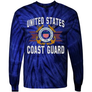 Coast Guard Veteran 4 Tie-Dye Long Sleeve Shirt