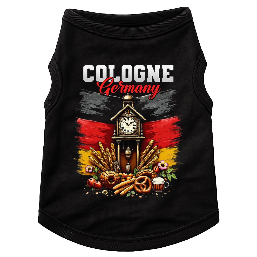 Cologne Germany Vacation Travel Souvenir German Flag Doggie Tank