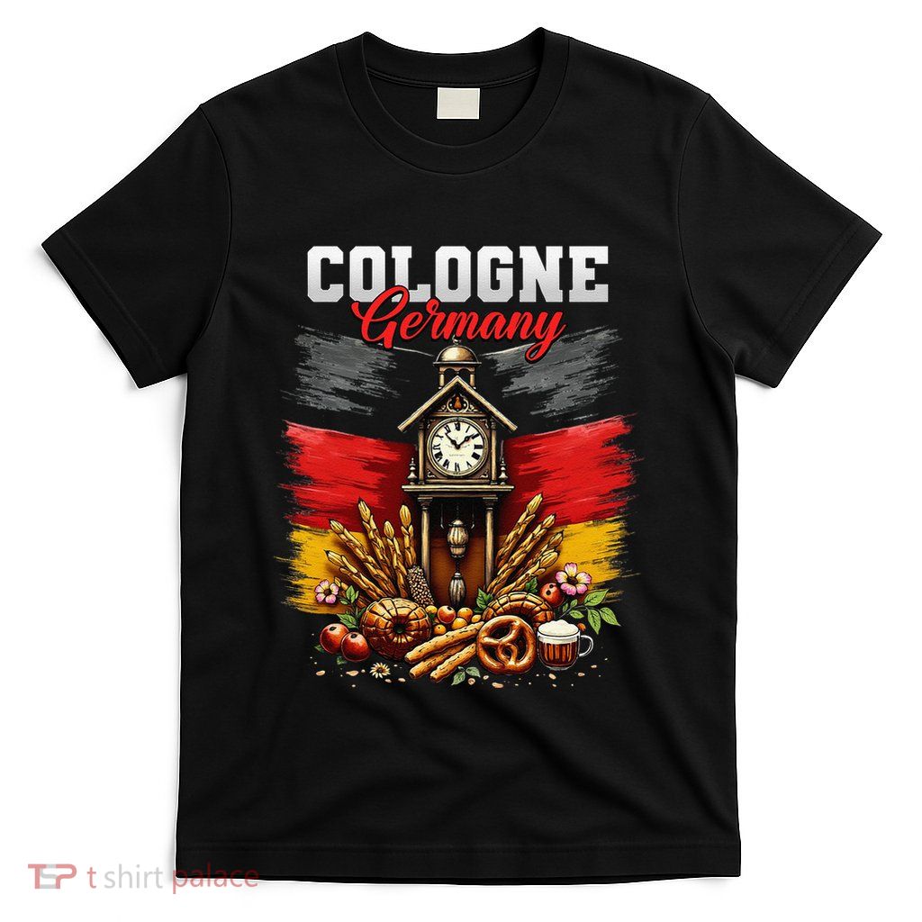 Cologne Germany Vacation Travel Souvenir German Flag T-Shirt