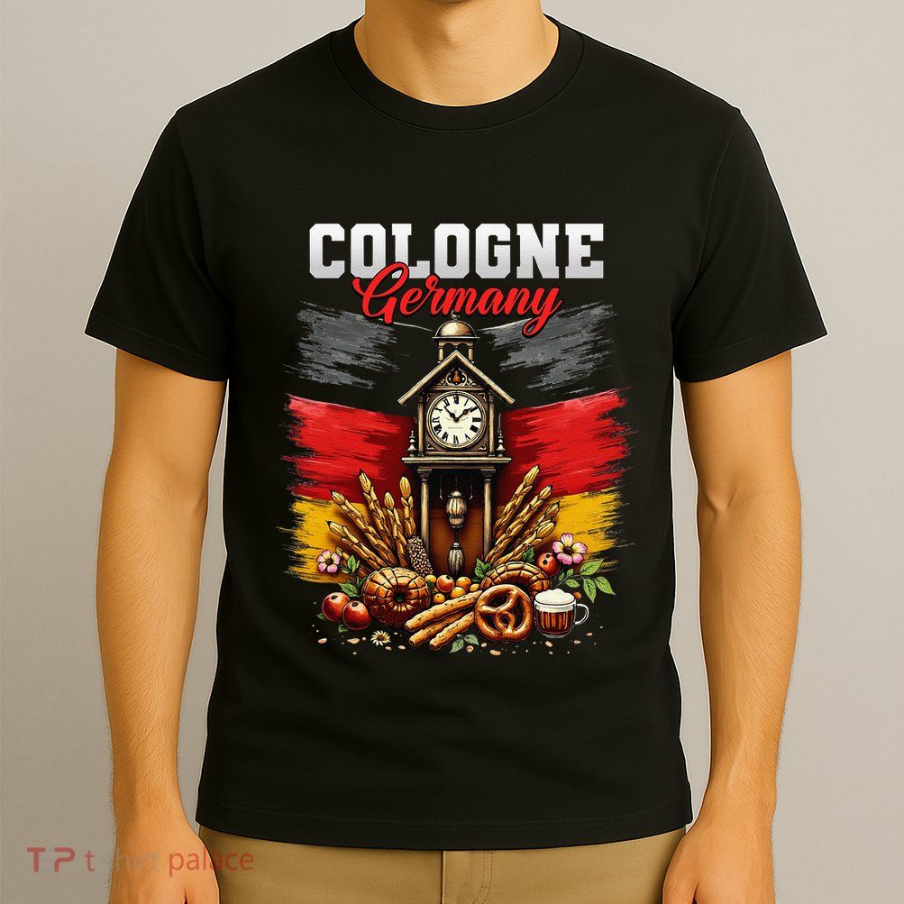 Cologne Germany Vacation Travel Souvenir German Flag T-Shirt