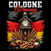 Cologne Germany Vacation Travel Souvenir German Flag T-Shirt